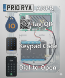4G GSM Dial to Open access system with QR code, RFID Tag,  keypad, and license plate recognition.